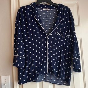 Pull & Bear Pajama Style Blouse in Polka Dots